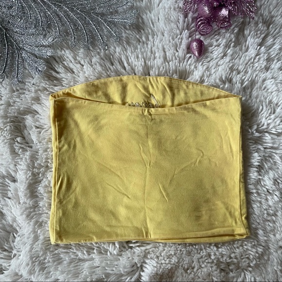brandy melville | yellow ‘honey’ tube top - Picture 6 of 6